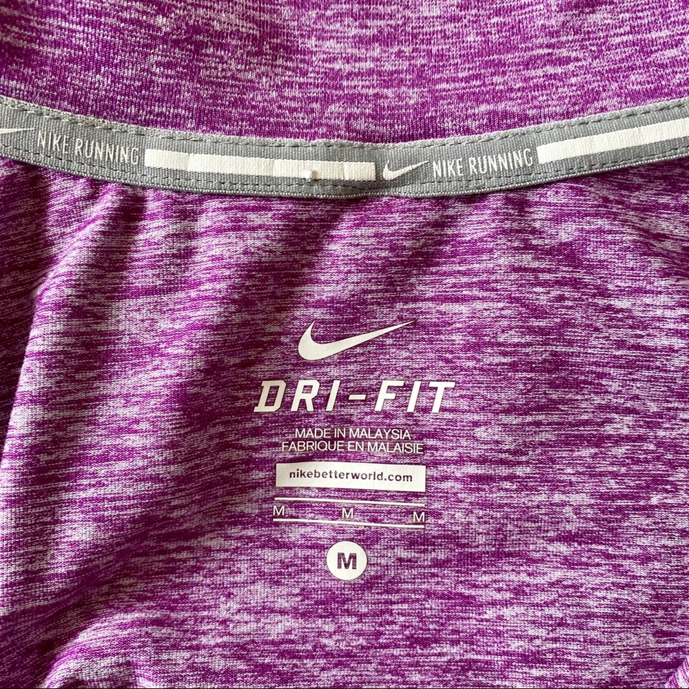 Nike‎ Running Quarter Zip Pullover Athletic Workout Sweatshirt Base Layer Medium - Picture 6 of 8